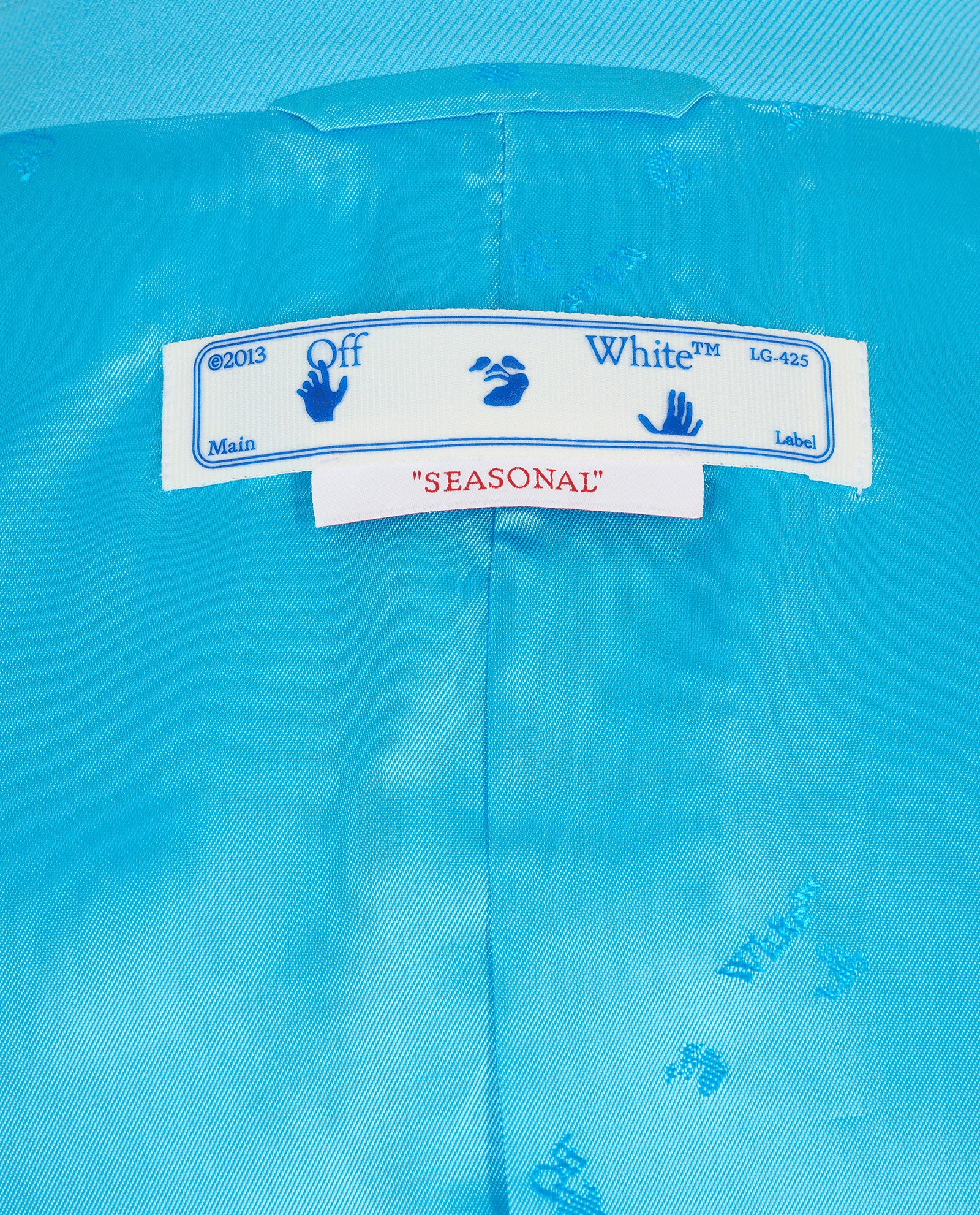 Off - White Single Breasted Blazer, &pound;290, Clothing, Blue, Cotton, Other view