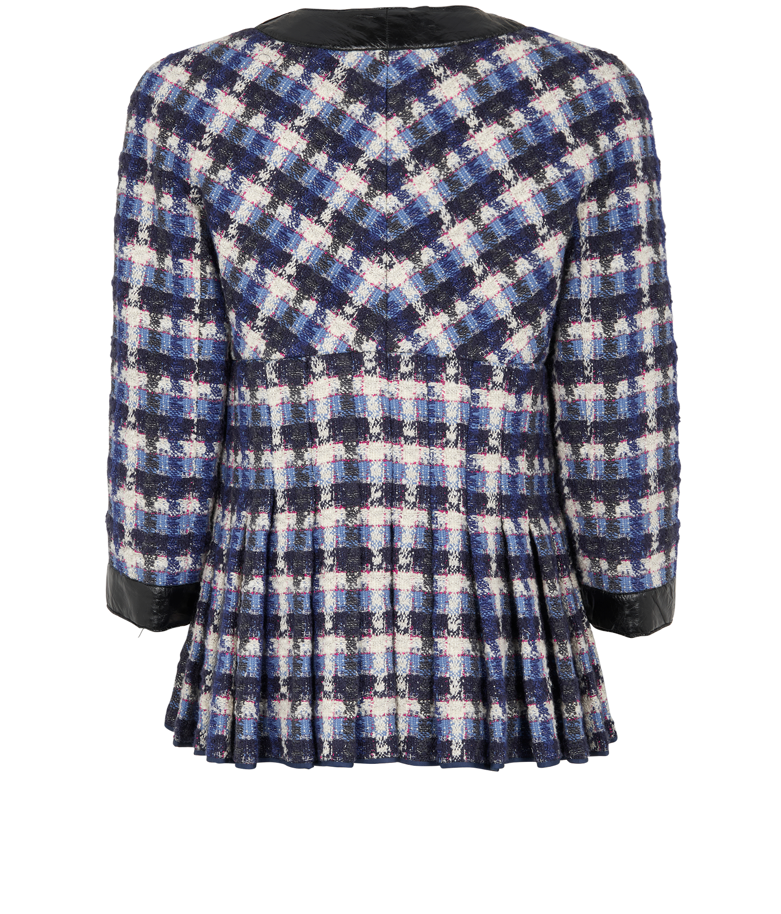 Chanel 2018 Tweet CC Jacket, &pound;1,800, Clothing, Black/Blue, Wool, Back view