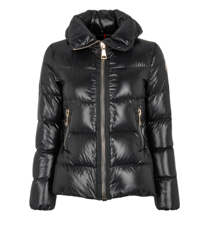 Moncler Joux Jacket, &pound;595, Clothing, Black, Down Feathers, Front view