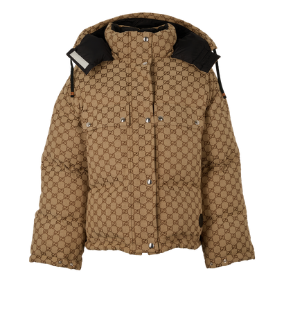 Gucci GG Puffer Jacket, &pound;1,400, Clothing, Beige, Cotton/Down Feathers, Front view