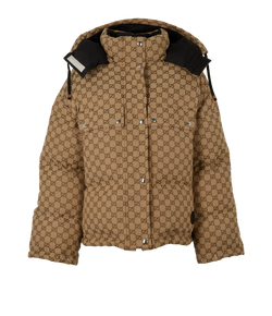 Gucci GG Puffer Jacket, Cotton/Down, Beige, UK10, 2*