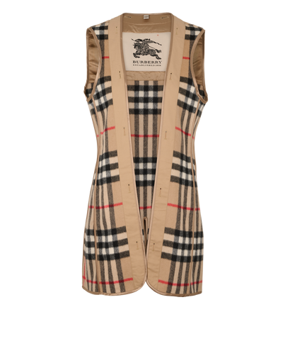 Burberry Nova Check Gilet, &pound;295, Clothing, Beige, Wool, Front view