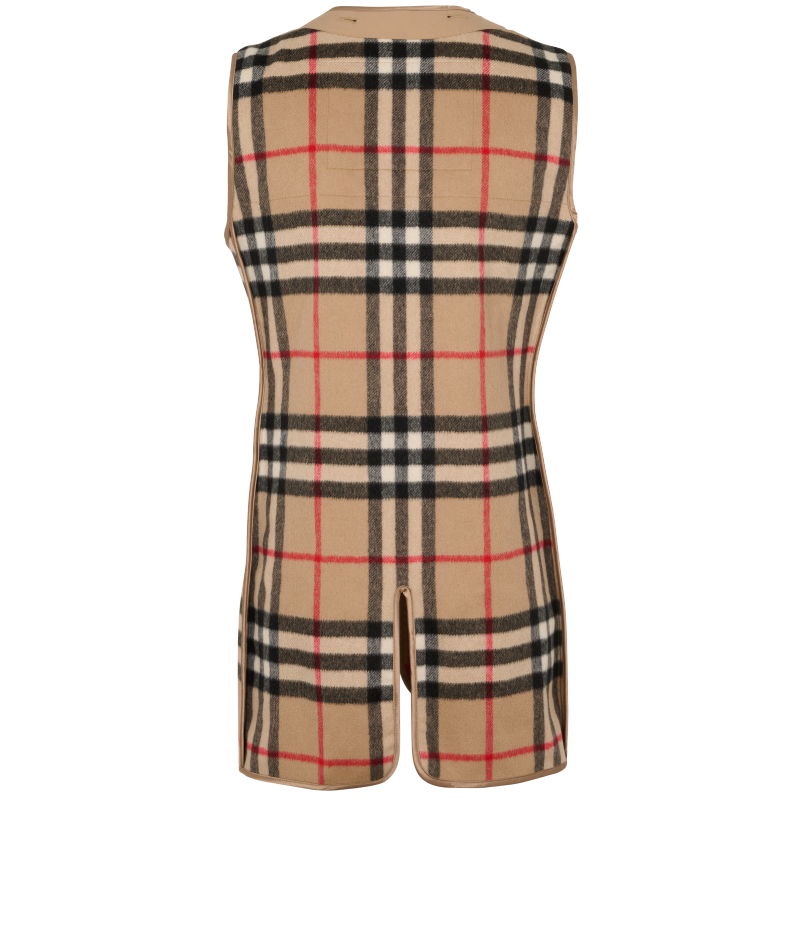 Burberry Nova Check Gilet, &pound;295, Clothing, Beige, Wool, Back view