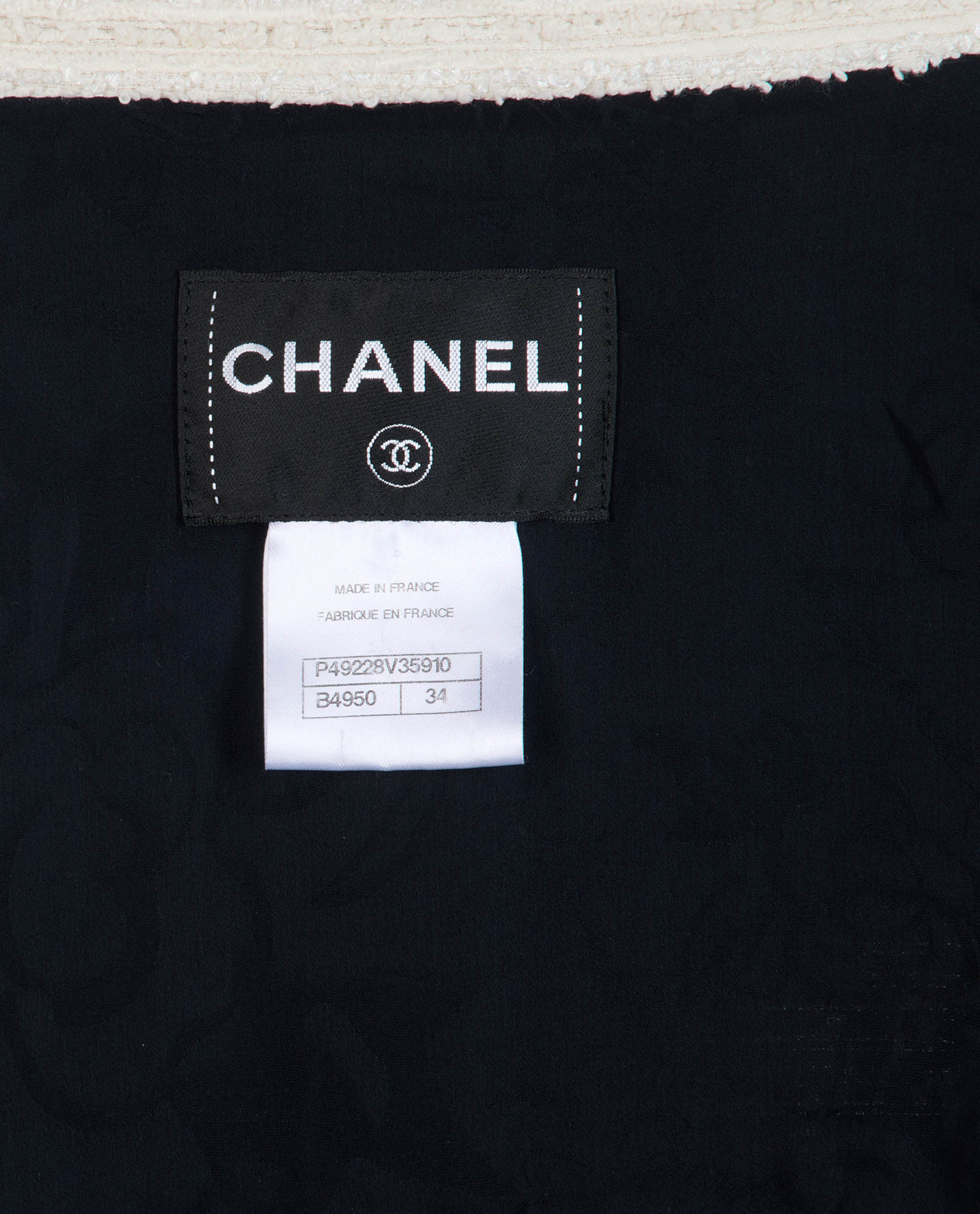 Chanel Asymmetric Jacket, &pound;1,300, Clothing, Black/White, Cotton/Silk, Other view