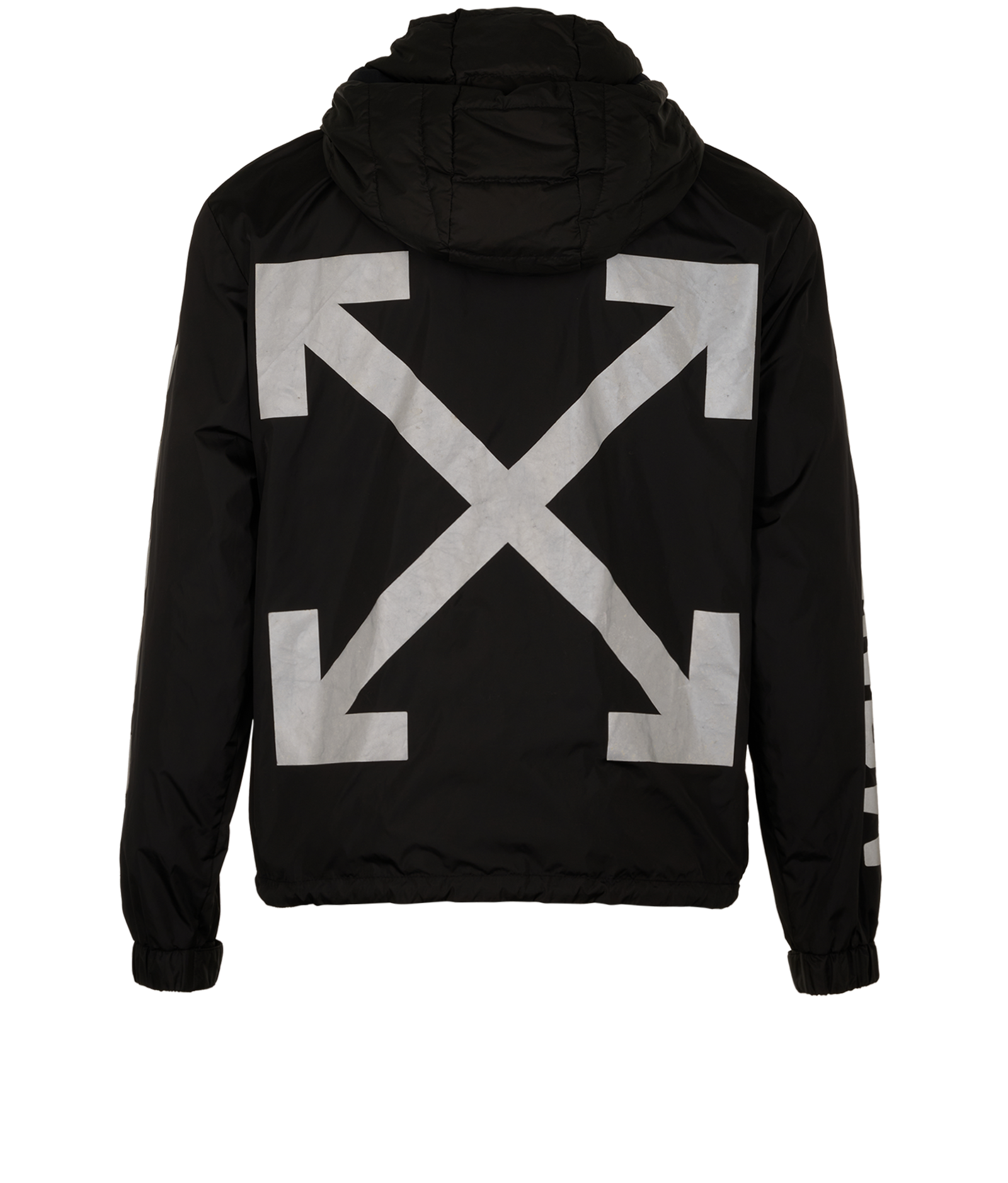 Moncler x Off White Reflective Puffer, &pound;495, Clothing, Black, Down Feathers, Back view