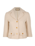 Gucci Cropped Boucle Jacket, &pound;595, Clothing, Cream, Cotton/Viscose, Front view