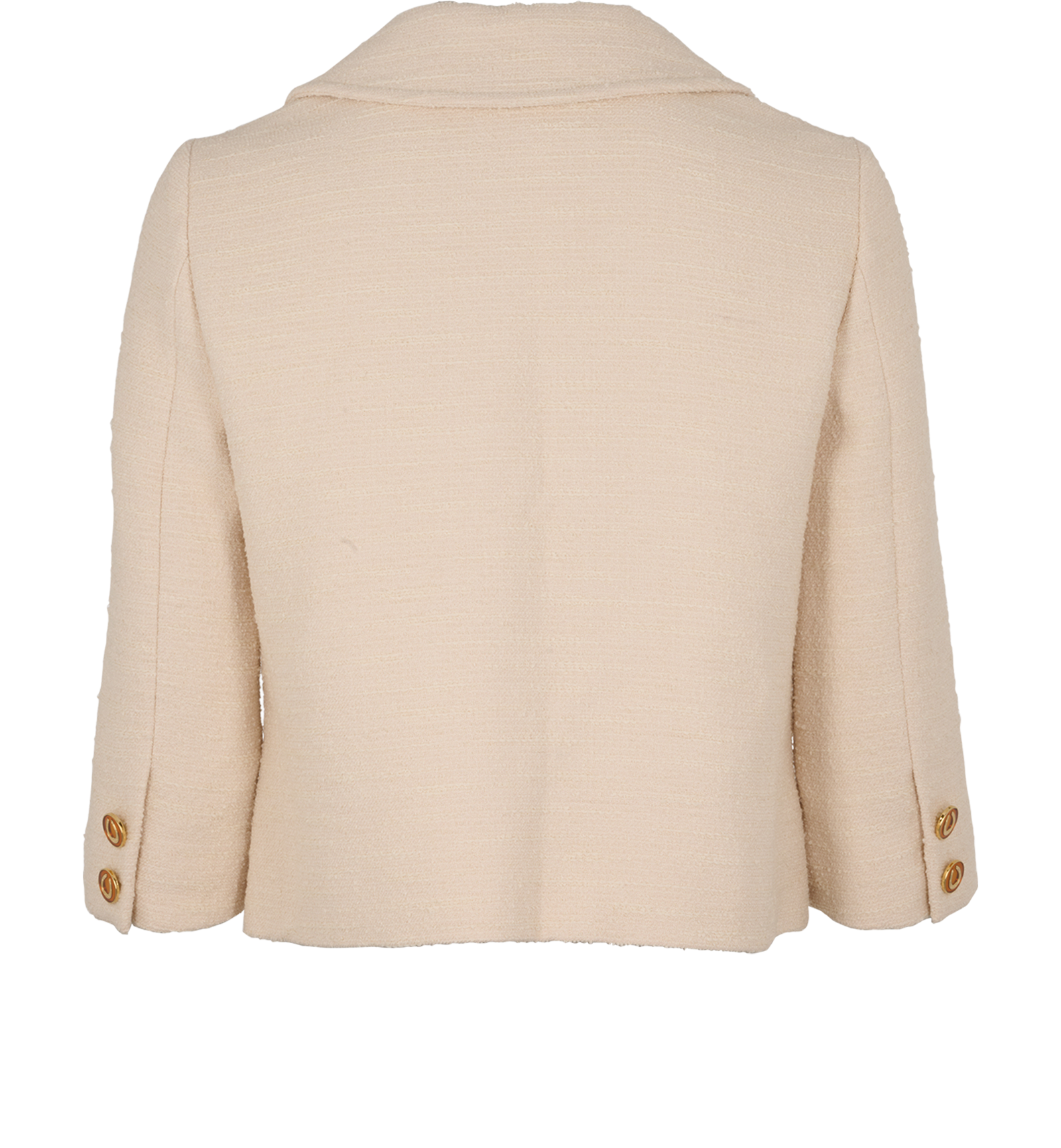 Gucci Cropped Boucle Jacket, &pound;595, Clothing, Cream, Cotton/Viscose, Back view