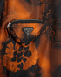 Prada Belted Jacket, &pound;495, Clothing, Black/Orange, Polyester (Polymer), Other view