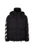 Off-White Logo Jacket, &pound;295, Clothing, Black, Down Feathers/Polyester Mix, Front view