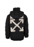 Off-White Logo Jacket, &pound;295, Clothing, Black, Down Feathers/Polyester Mix, Back view