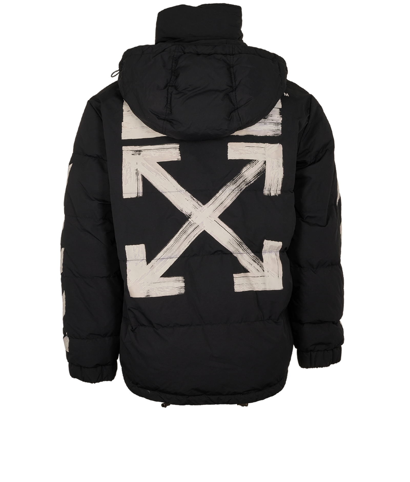 Off-White Logo Jacket, &pound;295, Clothing, Black, Down Feathers/Polyester Mix, Back view