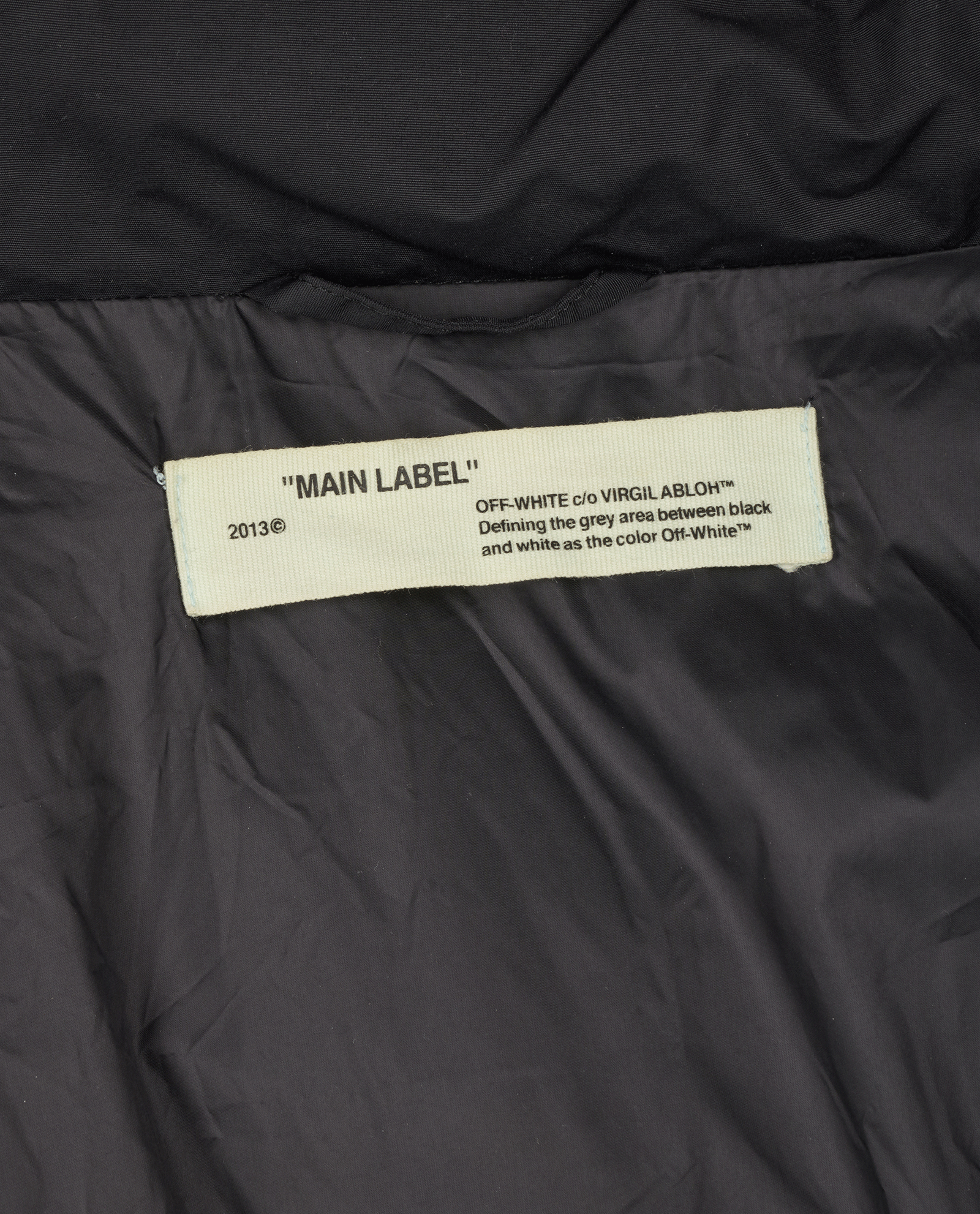 Off-White Logo Jacket, &pound;295, Clothing, Black, Down Feathers/Polyester Mix, Other view