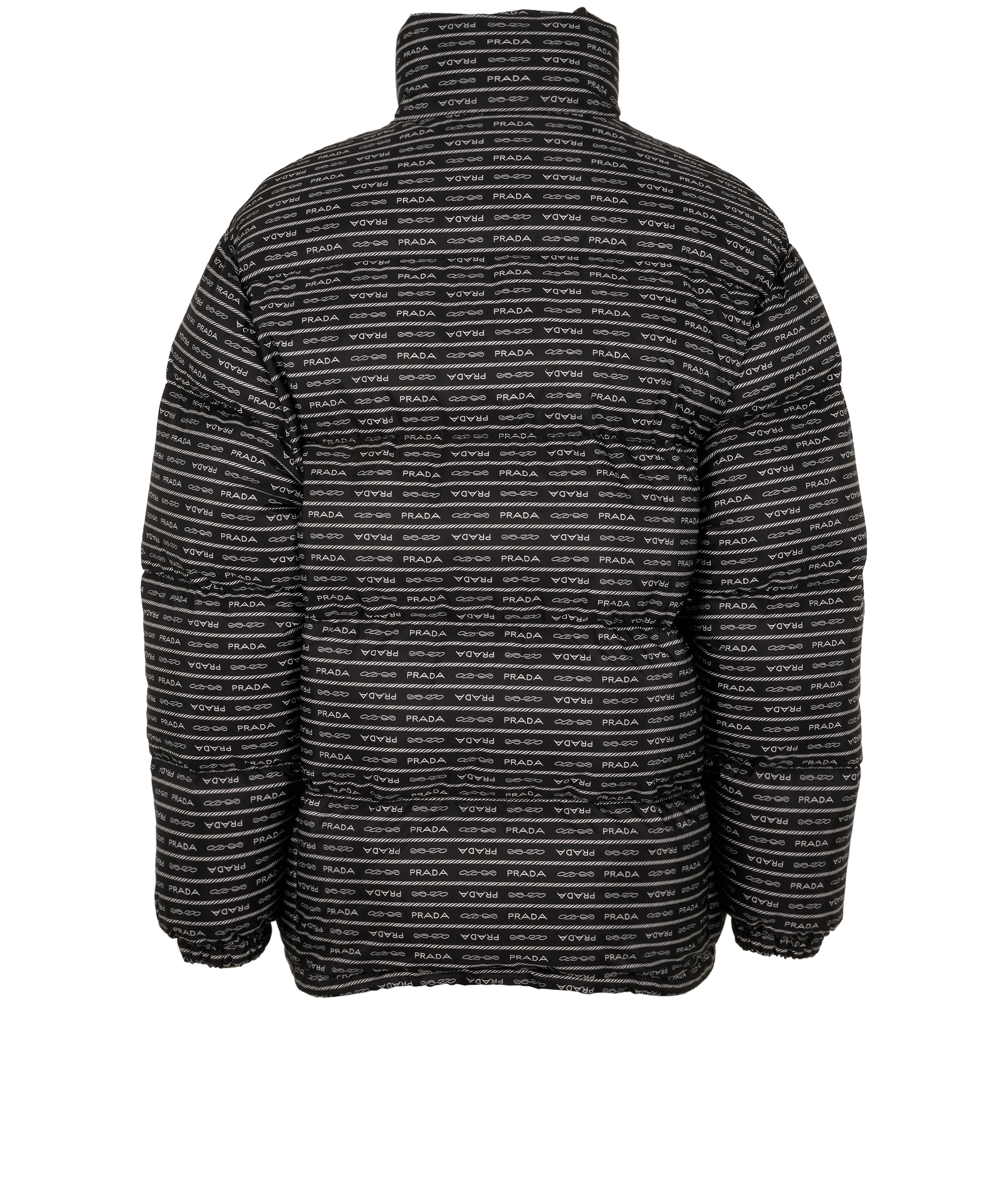 Prada Logo Puffer, &pound;1,200, Clothing, Black/White, Down Feathers, Back view