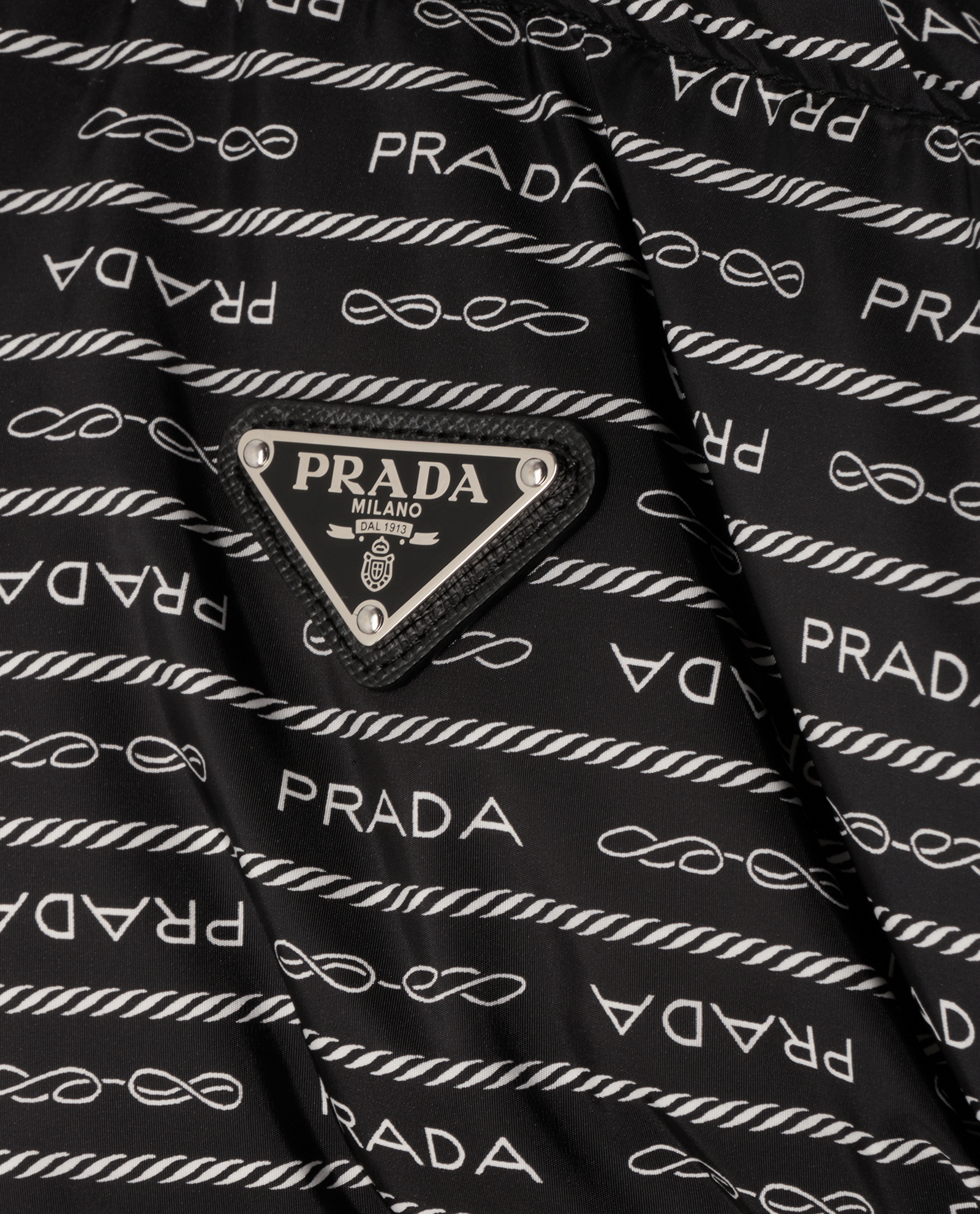 Prada Logo Puffer, &pound;1,200, Clothing, Black/White, Down Feathers, Other view