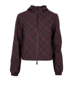 Burberry Cropped Reversible Hooded Jacket, Polyester, Purple, Sz S, 3*