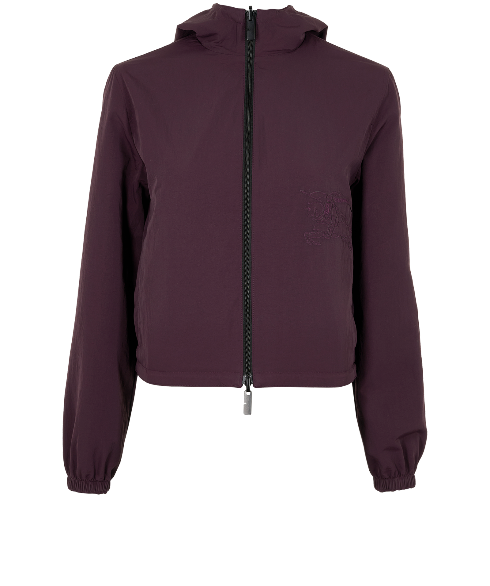 Burberry Cropped Reversible Hooded Jacket, &pound;650, Clothing, Purple, Polyester Mix, Other view