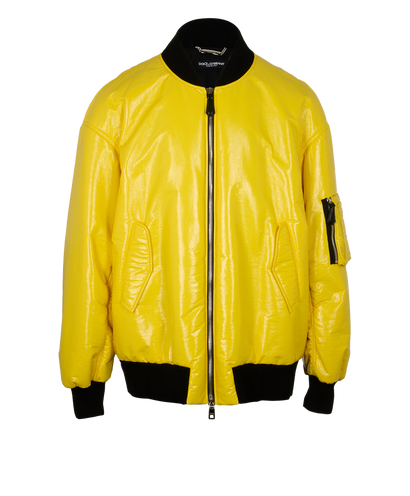 Dolce & Gabbana Bomber Jacket, &pound;750, Clothing, Black/Yellow, Polyester Mix, Front view