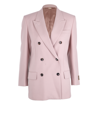 Gucci Double Breasted Blazer, &pound;320, Clothing, Pink, Wool, Front view