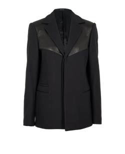 Givenchy Tailored Blazer Coat, Mens, Leather,Wool, Blue, Sz M, 3*