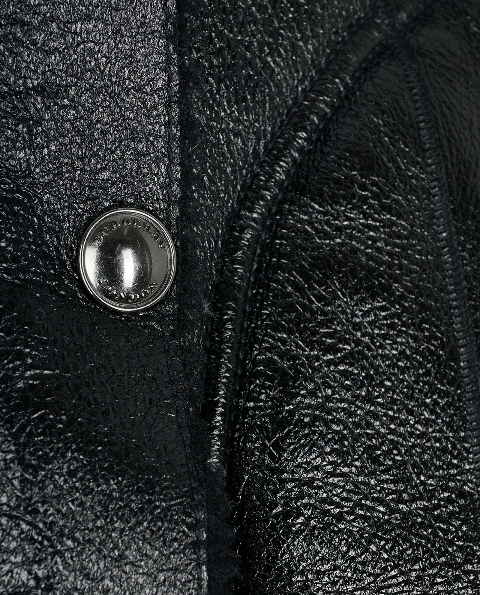 Burberry Cropped Biker Jacket, &pound;550, Clothing, Black, Leather/Wool, Other view