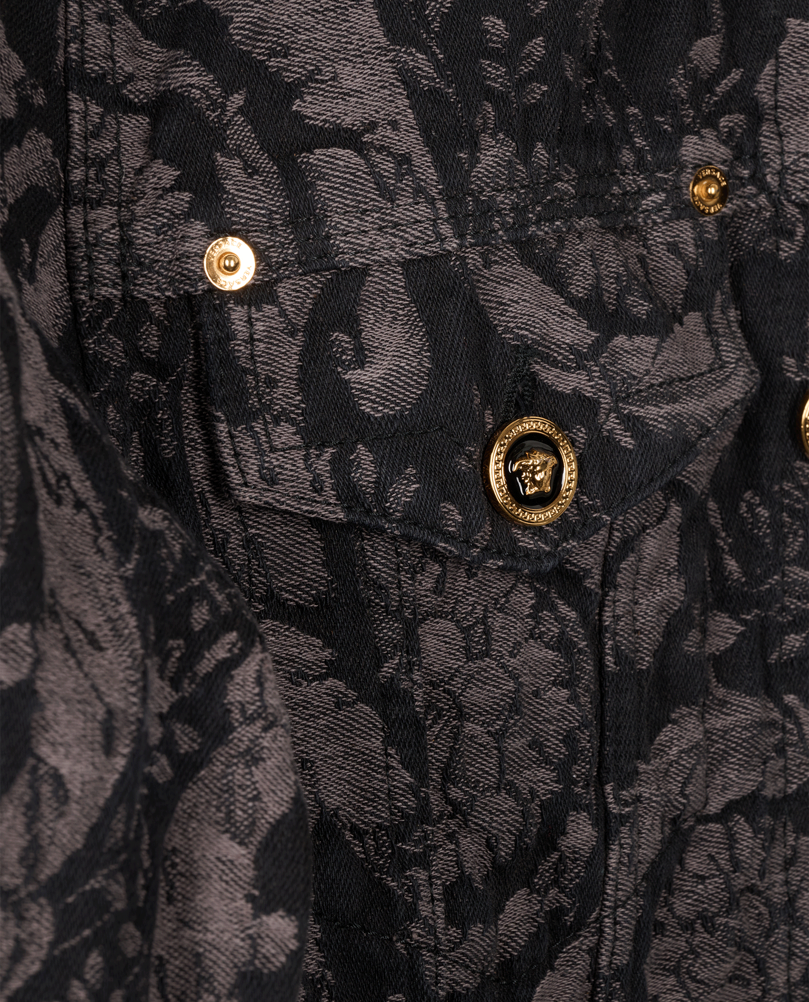 Versace Barocco Denim Jacket, &pound;495, Clothing, Black, Cotton, Other view
