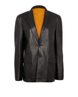 Givenchy Blazer Jacket, Leather, Black/Brown, Sz L, 3*