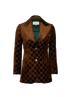 Gucci GG Velvet Blazer, &pound;850, Clothing, Brown, Velvet/Viscose, Front view