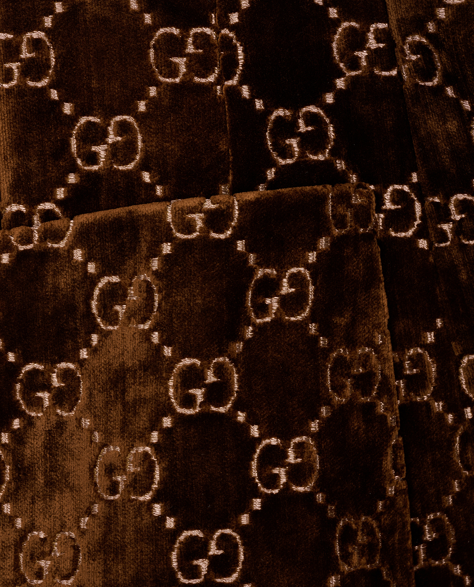 Gucci GG Velvet Blazer, &pound;850, Clothing, Brown, Velvet/Viscose, Other view