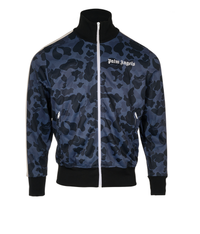 Palm Angels Night Camouflage Track Jacket, &pound;150, Clothing, Black/Navy, Polyester (Polymer), Front view