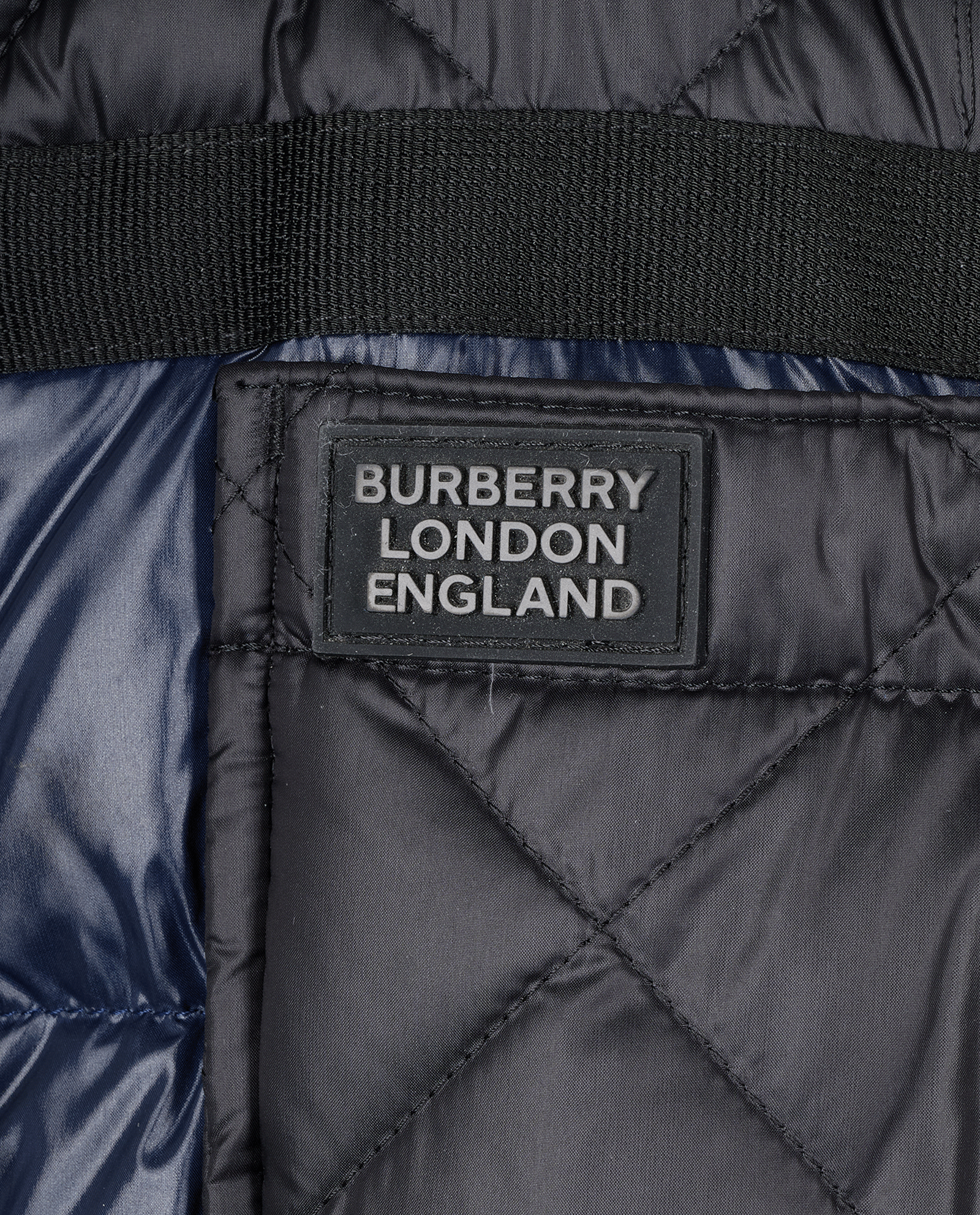 Burberry Quilted Puffer Jacket, &pound;495, Clothing, Navy, Down Feathers, Other view