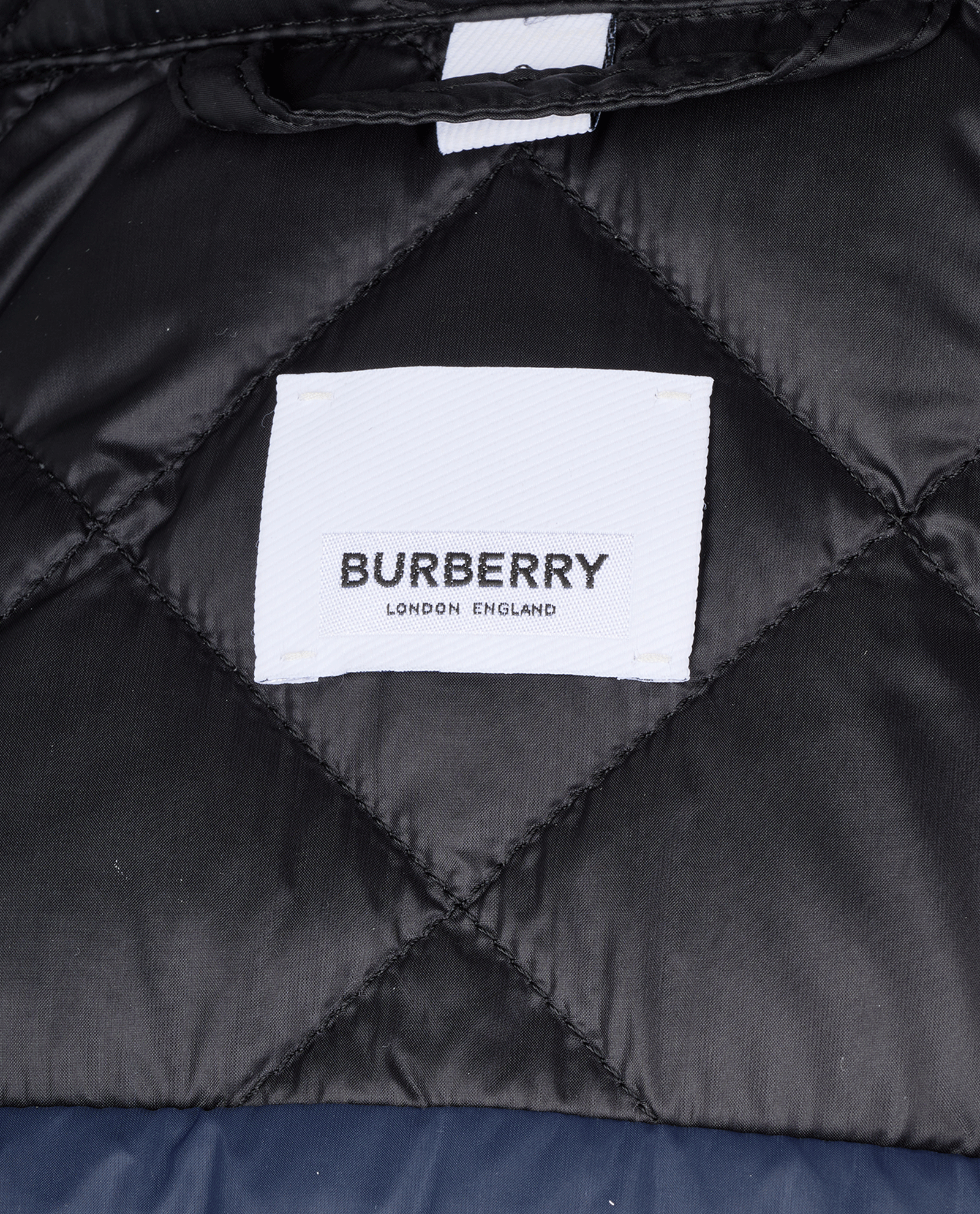 Burberry Quilted Puffer Jacket, &pound;495, Clothing, Navy, Down Feathers, Other view