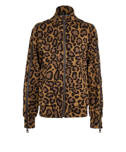 Dolce & Gabbana Leopard Track Jacket, &pound;195, Clothing, Brown, Polyester (Polymer), Front view
