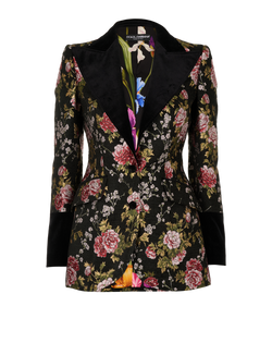 Dolce & Gabbana Jacquard Blazer, Acetate/Acrylic, Black, UK 8, 2*