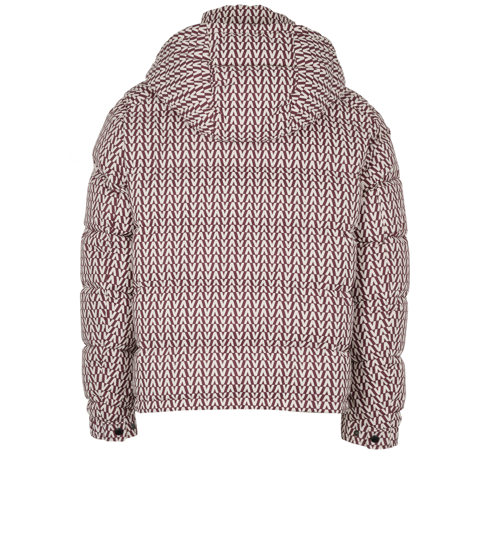 Valentino V Print Puffer Jacket, &pound;550, Clothing, Brown/White, Down Feathers, Back view