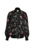 Christian Dior Embroidered Floral Bomber Jacket, &pound;450, Clothing, Black, Polyester (Polymer), Front view