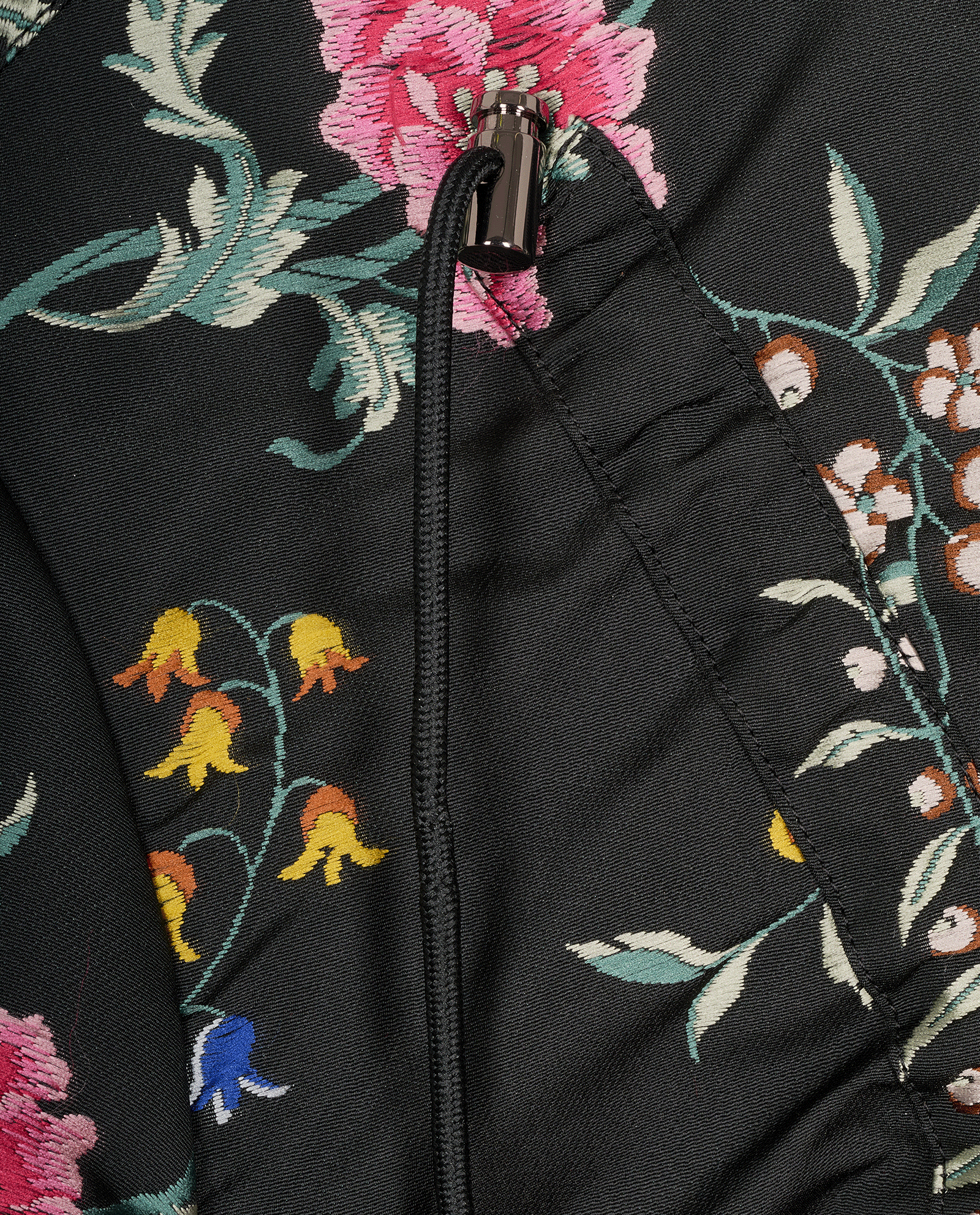 Christian Dior Embroidered Floral Bomber Jacket, &pound;450, Clothing, Black, Polyester (Polymer), Other view