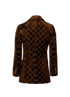 Gucci GG Single Breasted Blazer, &pound;995, Clothing, Brown, Velvet, Back view