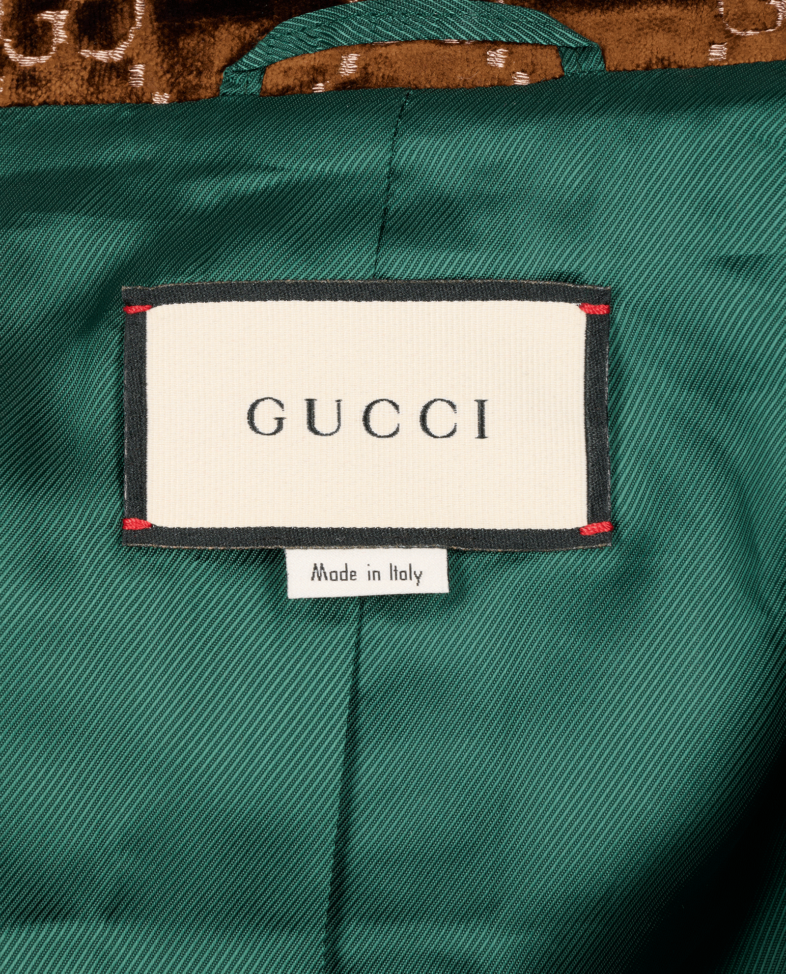 Gucci GG Single Breasted Blazer, &pound;995, Clothing, Brown, Velvet, Other view