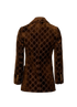 Gucci GG Single Breasted Blazer, &pound;995, Clothing, Brown, Velvet, Back view