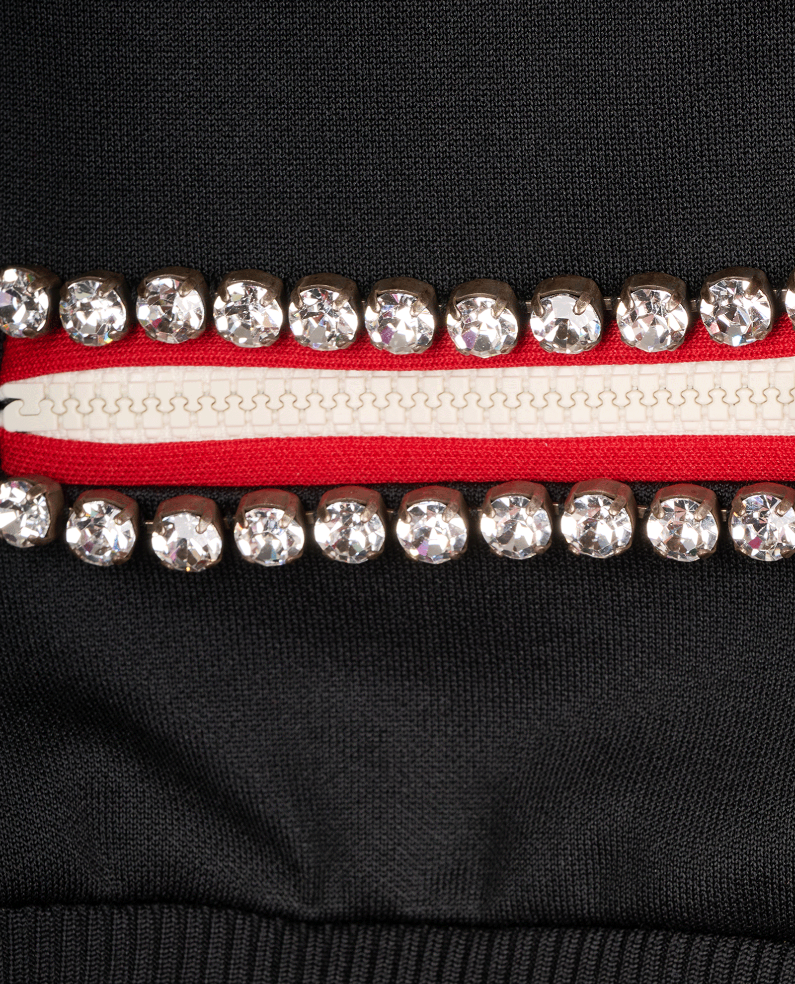 Gucci Embellished Cropped Jacket, &pound;320, Clothing, Black/Red, Polyester (Polymer), Other view