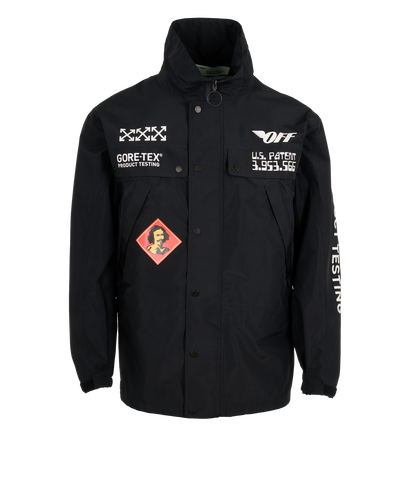Off-White Gore-Tex Anorak Jacket, &pound;250, Clothing, Black, Polyester (Polymer), Front view