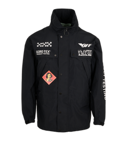 Off-White Gore-Tex Anorak Jacket, Mens, Poly, Black, Sz S, 2*