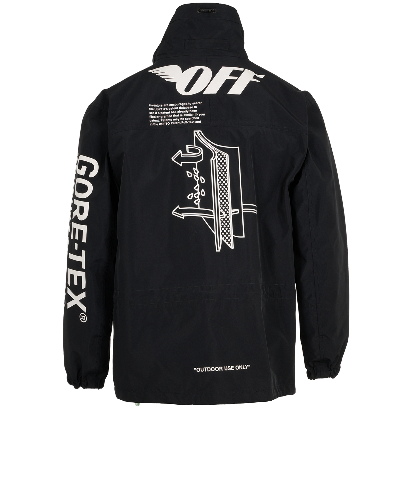 Off-White Gore-Tex Anorak Jacket, &pound;250, Clothing, Black, Polyester (Polymer), Back view