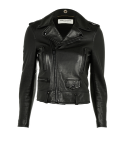 Saint Laurent L1 Biker Jacket, Lambskin, Black, UK8, 3*