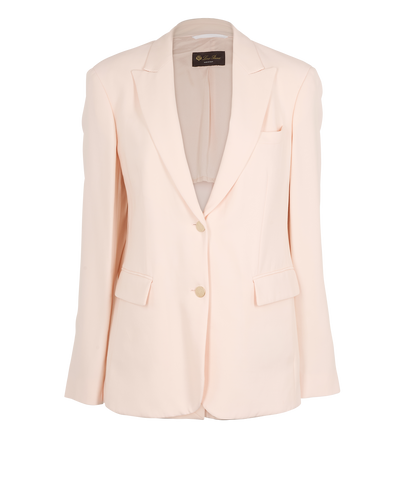 Loro Piana Relaxed Blazer, &pound;380, Clothing, Pink, Silk, Front view