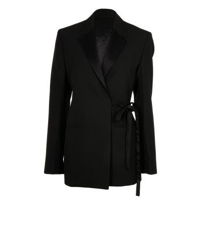 Toteme Wrap Blazer, &pound;180, Clothing, Black, Polyester (Polymer)/Wool, Front view