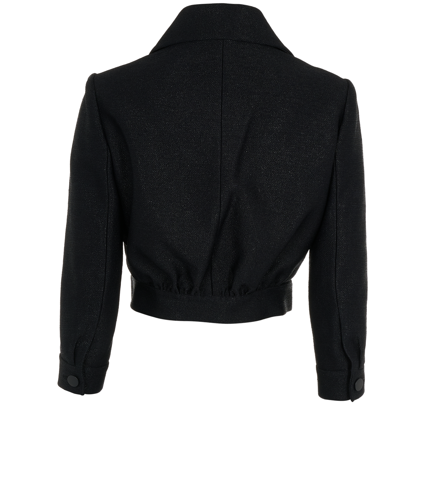 Alaia Cropped Evening Bomber, &pound;450, Clothing, Black, Viscose, Back view
