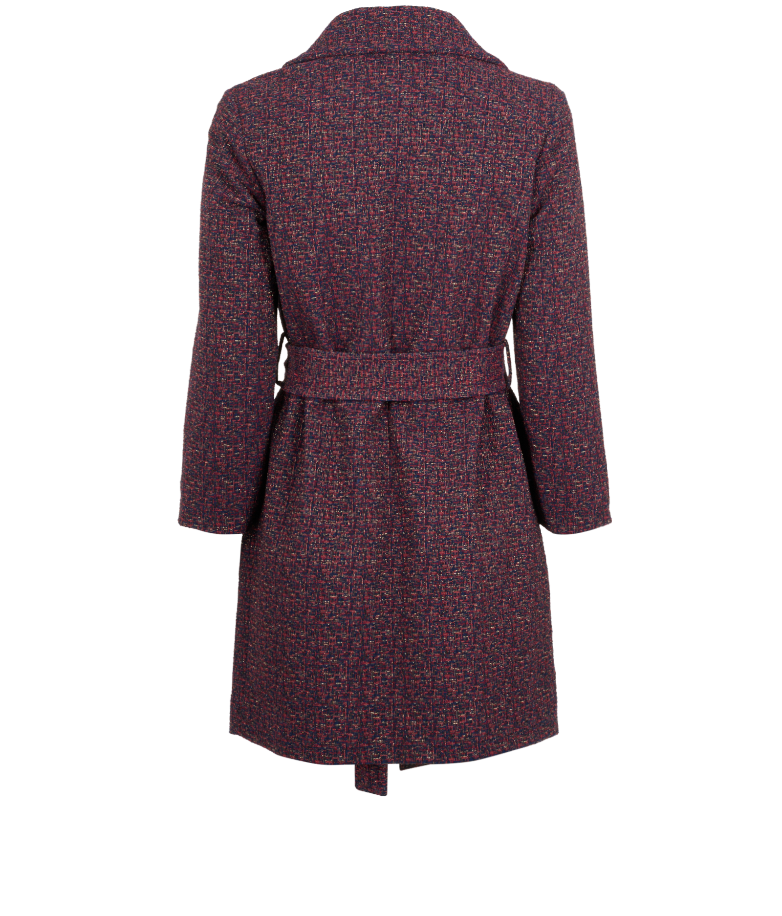 Chanel Metallic Tweed Wrap Jacket, &pound;1,200, Clothing, Blue/Purple, Nylon/Tweed, Back view
