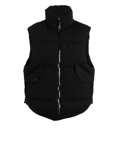 Moncler x EE72 Otis Gilet, &pound;550, Clothing, Black, Cotton/Polyester, Front view