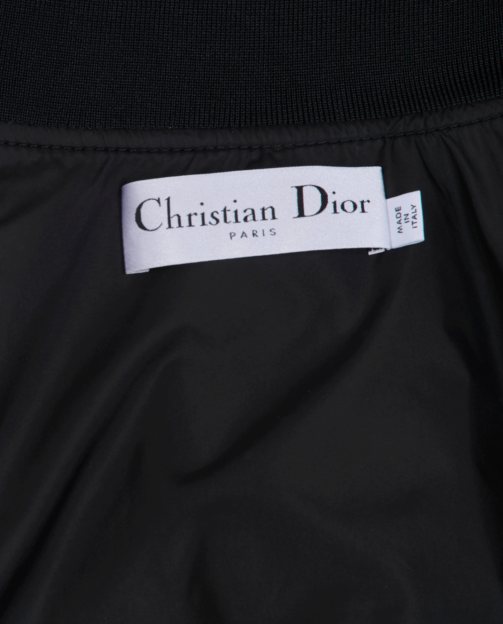 Christian Dior Cropped Bomber Jacket, &pound;450, Clothing, Black, Cotton, Other view